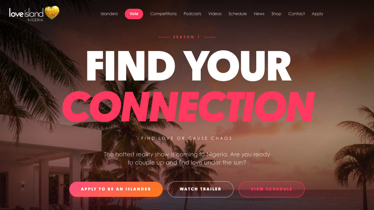 Love Island Nigeria website screenshot