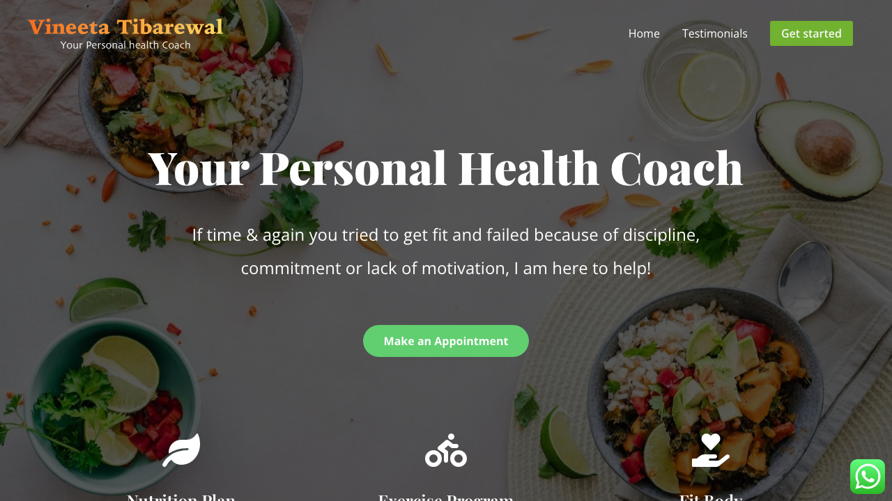 Vineeta Tibarewal website screenshot
