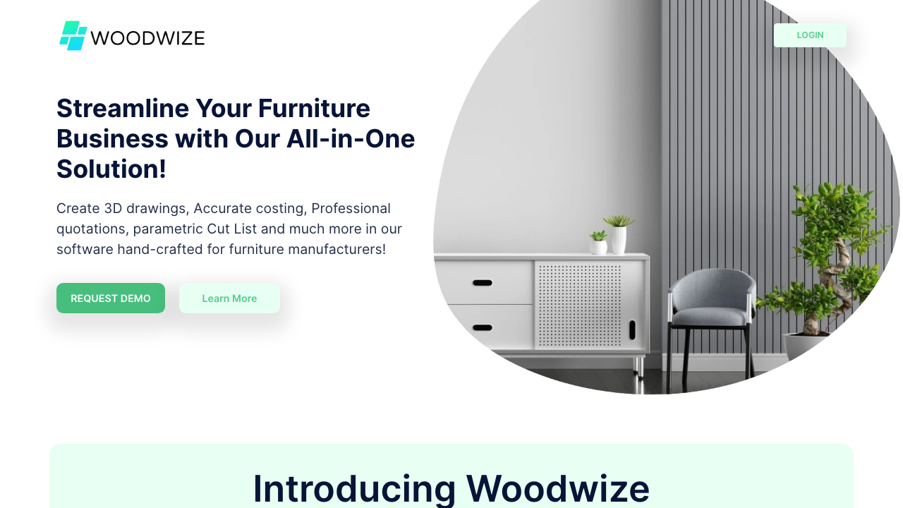 Woodwize website screenshot